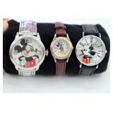 3 Disney Mickey Mouse Watches