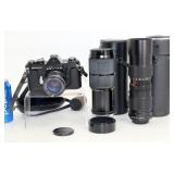 Pentax Spotmatic SP II 35mm SLR Camera w 2 Lens