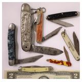 7 Vintage Pocket Knives