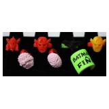 7 Marvel Superhero Premium Rings 1966 Rare