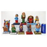 9 Vintage Russ Berrie Goofy Figurines