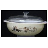 Pyrex 024-2 Qt Casserole Golden Branch 1959