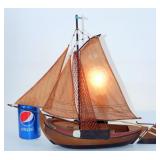 Vintage Junora Sailing Boat Table Lamp Works