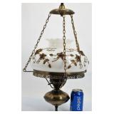 Vintage Hanging Swag Lamp Style w Chain Works