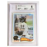 1982 Topps Walter Payton Beckett Graded 6 NFL Card