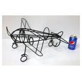 Metal Airplane Decor Wine Holder
