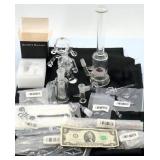 Lot of New Glass Smoking Water Pipes & Parts