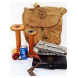Vintage Misc Lot - Drill, Bank, Ice, BS, Spools