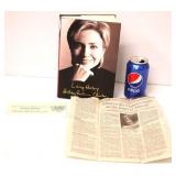 Signed Hillary Clinton "Living History" Book