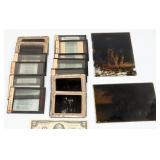 Antique Glass Negatives of Golfers & Glass Slides