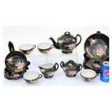 Vintage Rising Sun Rose Tea Lusterware China Set