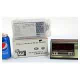 2 Vintage Radios - New World Wide & Digital Alarm