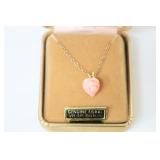 Hawaiian Coral Leaf & 12KGF Gold Necklace Ori Box