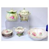 Vintage Prussia Pink Rose Mixed China Set