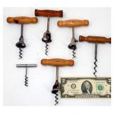 Vintage Wood Handled Corkscrews- Italy & Germany