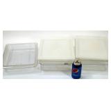 3 Cambro Plastic Food Storage Containers