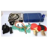 Camping Stoves w Taser, Ping Pong Paddles +