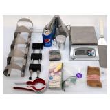 Kitchen Tools w All-Clad Timer, Scale, Chinois +