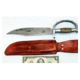 Mexico Knuckle Fighting Knife w Sheath