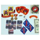 Mostly Unused Marine Patches, Medals, Etc.