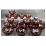 Vintage Amethyst French Duralex Cups & Bowls