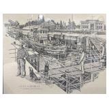 Seattle Locks & Beagles Art Print by C Bollen