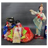 2 Korean Ceremonial Display Dolls by Bulim
