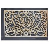 Cast Iron Welcome Mat Intricate Design 23' x 14'