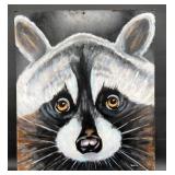 Original Raccoon Painting by Blue Bond 24' ï¿½ 28'