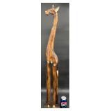 40' Tall Wooden Giraffe Sculpture