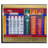 Vintage Bally Slot Machine Glass Panel