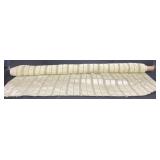 44' Wide Roll of Silk Fabric w Green Embroidery