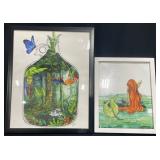 2 Watercolor Art Prints ï¿½ Mermaid & Rain Forest