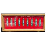 Set of 9 Baseball Novelty Knives in Display Case
