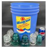 25 Vintage Glass Insulators Assortment