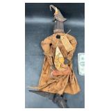 Primitive-Style Witch Folk Art Doll Signed