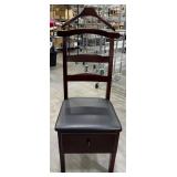 Manchester Valet Butler's Chair Mahogany w Drawer