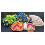 4 Crocheted Blankets w Variety of Designs & Sizes