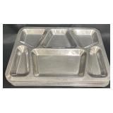 10 Stainless Steel Cafeteria Mess Hall Trays