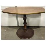 Wooden Pedestal Table w Round Base