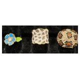 3 Rings ï¿½ Betsey Johnson, Floral, Leopard Spots