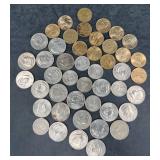 23 Older Kennedy Halves & 23 Dollar Coins