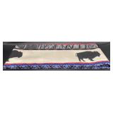 Wool Buffalo & Star Decorative Valance Scarf 116'