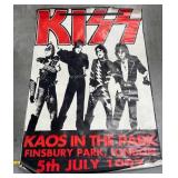 1997 KISS Kaos In The Park Finsbury Park Poster