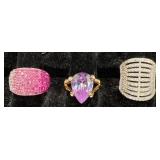 3 Fashion Cocktail Rings ï¿½ Nolan Miller, NRQ +