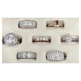 7 Assorted Fashion Rings ï¿½ 18KHGF +