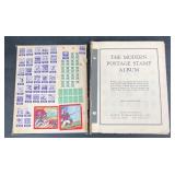 1952 Modern Postage Stamp Album w Stamps