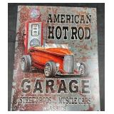 American Hot Rod Garage Repop Metal Sign