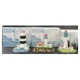 3 Harbour Lights Lighthouse Model Figurines
