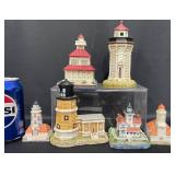 6 Lighthouse Model Figurines ï¿½ Lefton +